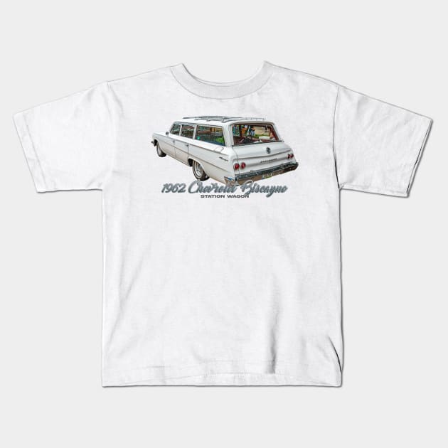 1962 Chevrolet Biscayne Station Wagon Kids T-Shirt by Gestalt Imagery